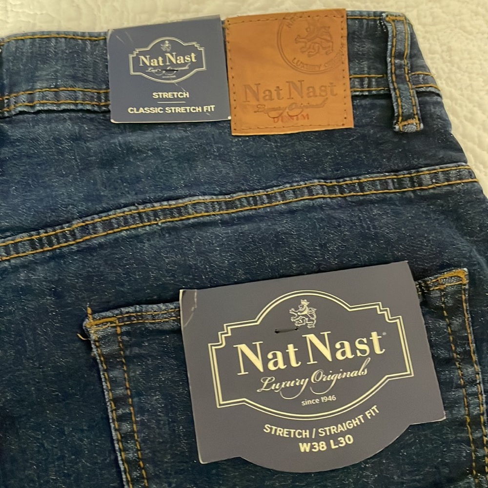 Nat Nast Jeans. Size: W38 L30. Color: Dark Rinse. - Picture 6 of 7